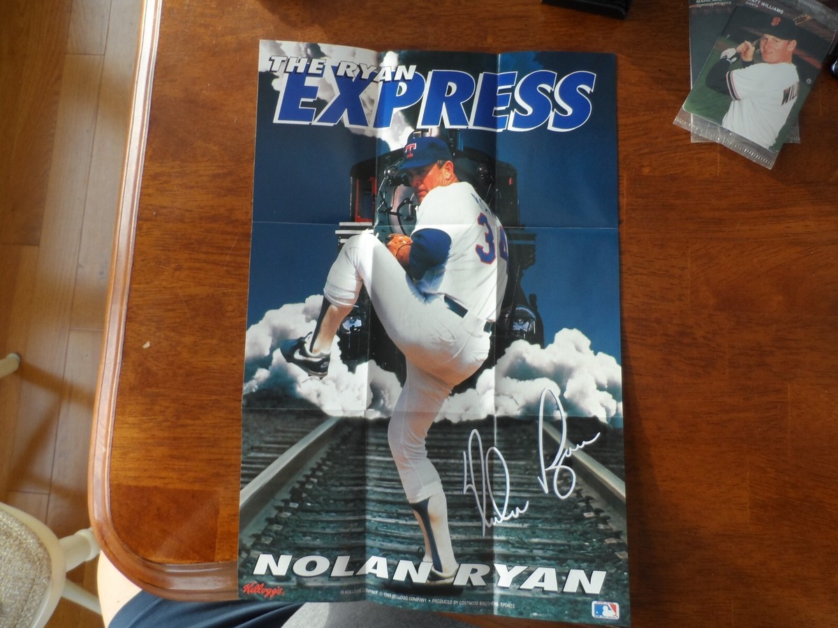 1993 KELLOGGS (9) NOLAN RYAN EXPRESS POSTERS IN SEALED PACKAGE B