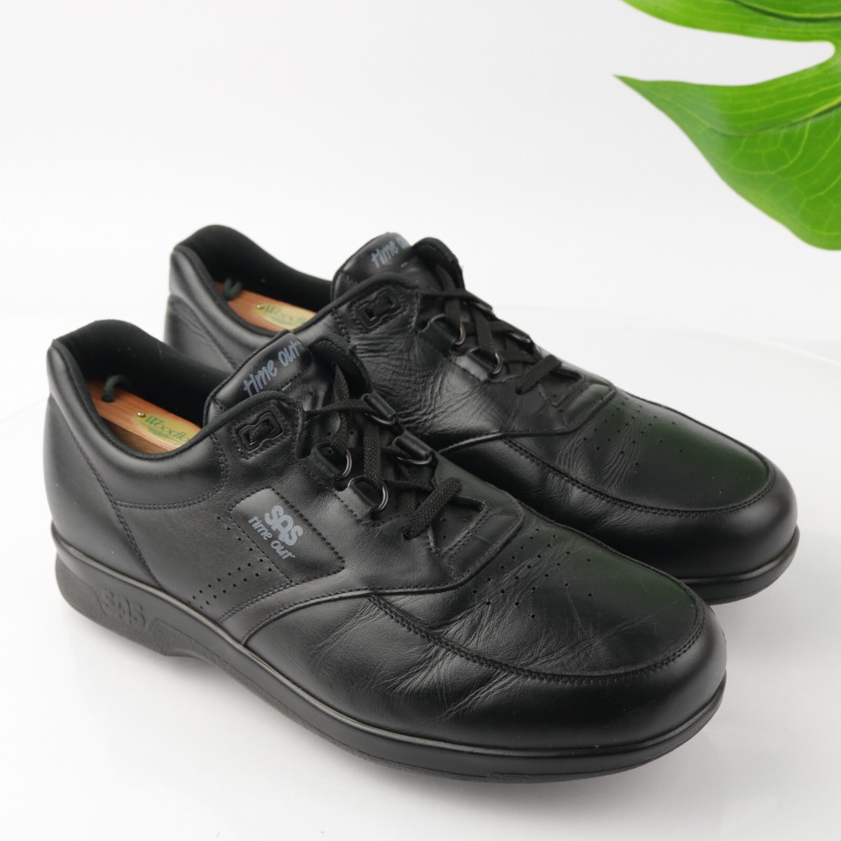 SAS Mens Time Out Casual Shoe Size 12.5 M Black Leather 