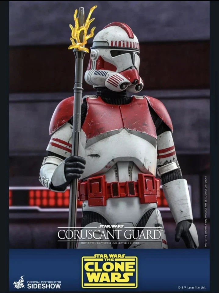 🔥 Figura 1/6 SELLADA Hot Toys TMS025 Star Wars The Clone Wars Coruscant Guard Foto 3 de 4