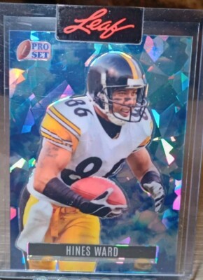 Hines Ward 1/1 2023 Leaf Pro Set Football Crystal Ice Pre-Production Proof RB-37