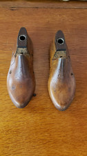 Vintage Pair of Solid Wood Shoe Molds Stamped 7 1/2 D