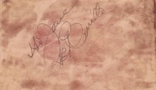 LEO CARRILLO d 1961 Signed HI JAVE 3x5 Index Card Actor/Cisco Kid COA