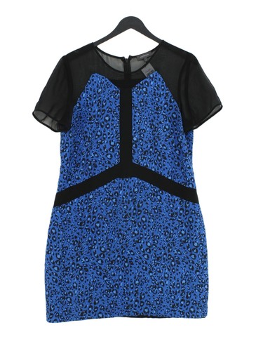 Pied A Terre Women's Mini Dress UK 12 Blue 100% Viscose Mini