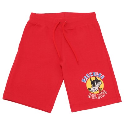 8794K pantalone corto bimbo BOY MOSCHINO KID/TEEN red cotton short