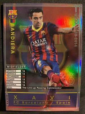 2013-14 Panini SEGA WCCF Bandiera #BAN4 Xavi Hernandez Barcelona