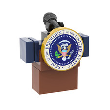 Presidential Podium - Minifig Scale - Custom Printed - Moc - Building Set