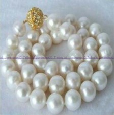 Pretty Huge 12mm South Sea White Shell Pearl Round Beads Necklace 18"