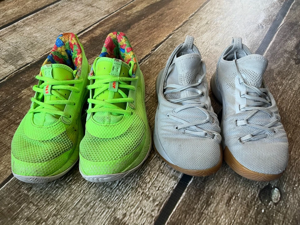 ZAPATOS DE BALONCESTO UNDER ARMOUR STEPH CURRY PARCHE AGRIO GRIS NIÑOS 2.5 1.5 GENIALES Foto 2 de 4