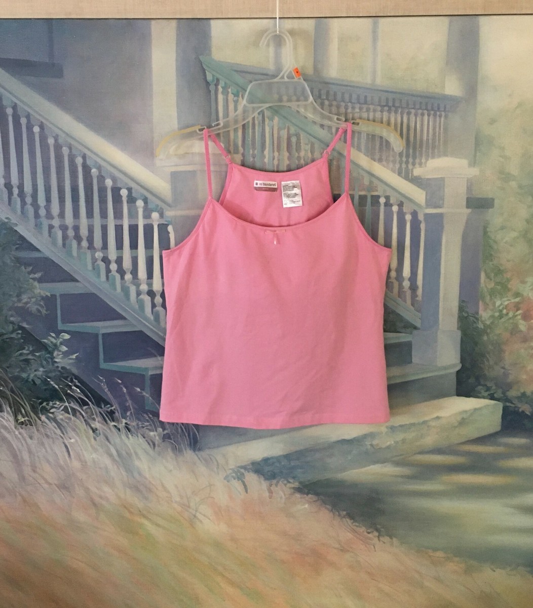 Sleeveless Juniors Racerback Pink Adj, Cami Stretch Top No