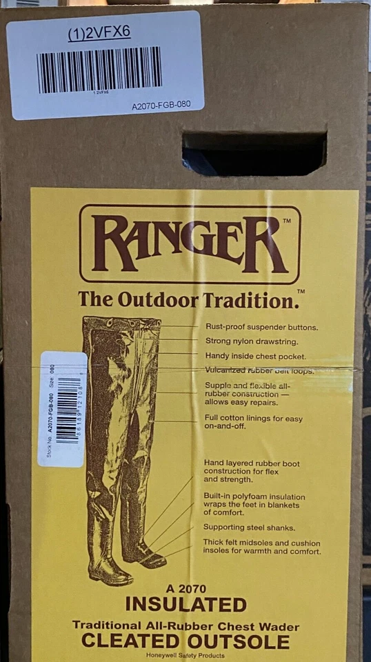 Ranger Chest Waders Size 8 - A2070-M080 - Image 2 of 3