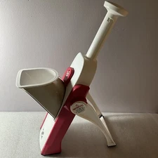 Red Geoffrey Zakarian Safe Slice Upright Mandoline W/ Adjustable Thickness