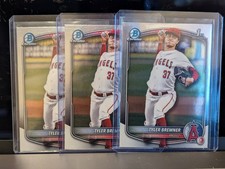 3 2025 Bowman Chrome Tyler Bremner 1st Angels BDC-37