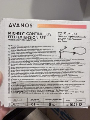 Avanos MIC-KEY Continuous Feed Extension Set- Sealed 5 pieces (2 boxes)
