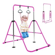 Best Amrta Foldable Gymnastics Bar with Rings, Adjustable Collapsible Horizontal