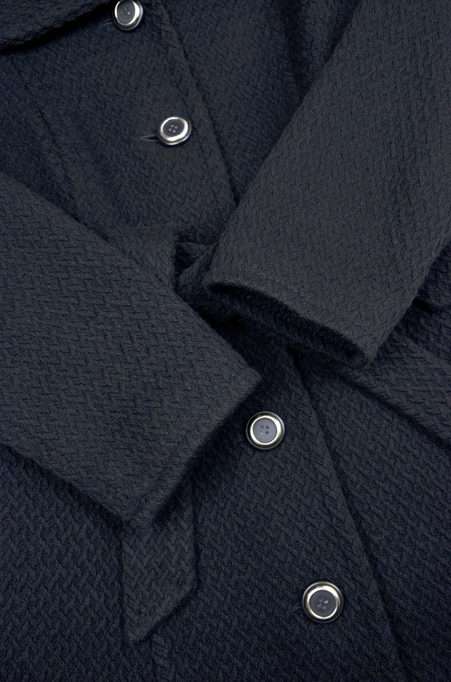 Dolce & Gabbana D&G Black Wool Blend Coat with Belt – Floral Lining – Size M - Image 3 of 4