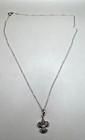 925 Sterling Silver Fleur de Lis Pendant Necklace Marcasite Style Vintage — photo 3