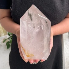 4.3LB Natural Smoky Phantom Quartz Obelisk Crystal Wand Point Healing G6082