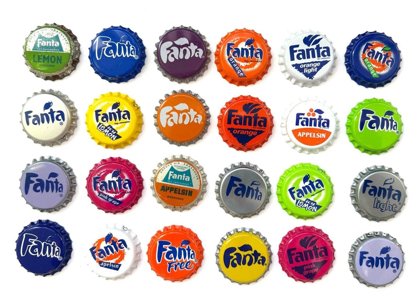 Raras chapas internacionales Fanta sin usar