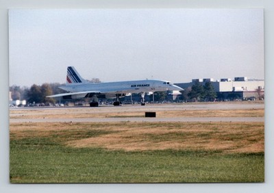 Concorde Airplane 1970s-80s Snapshot Photograph Air France Aviation Jet