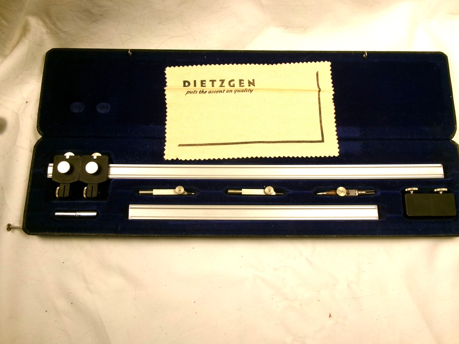 VINTAGE DIETZGEN MODEL 970W BEAM COMPASS SET - MADE IN GERMANY - IOB