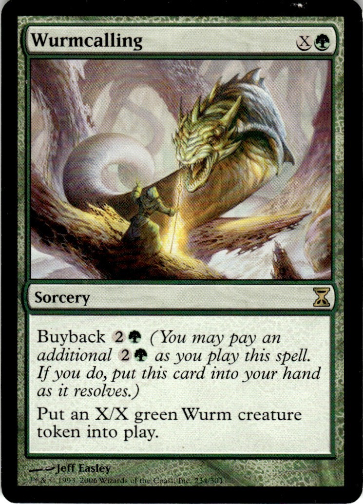 2006 Time Spiral Magic The Gathering Wurmcalling 234/301 LP