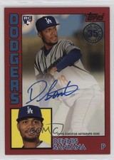 2019 Topps 1984 Baseball Rookies Red 16/25 Dennis Santana #84R-DS Auto k4s