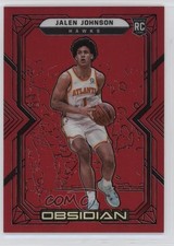 2021-22 Panini Obsidian Electric Etch Red Flood Jalen Johnson #186 10xv