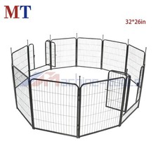 Dog Playpen 32 Inch 12 Panels Heavy Duty Metal Pet Exercise Pen Indoor Outdoor