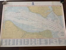 Spithead  The Fleet HM Queen Elizabeth 2  28.6. 77  Map Wall Chart & RN Signals
