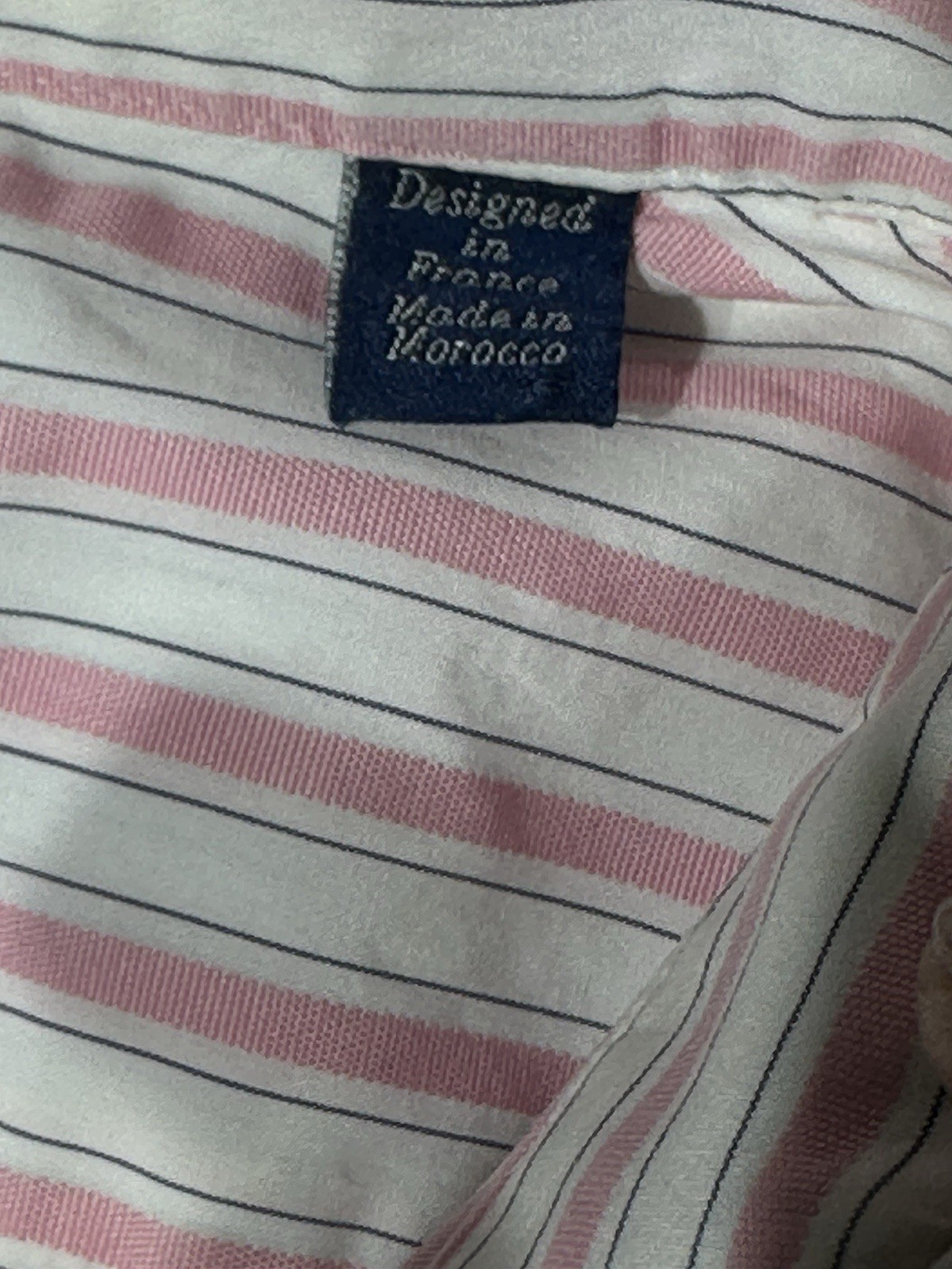 Facconable Button Down Shirt Mens Large Pink Whit… - image 3