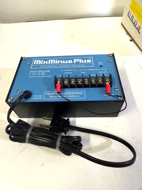 MIX MINUS PLUS DIFFERENTIAL SUMMING AMPLIFIER
