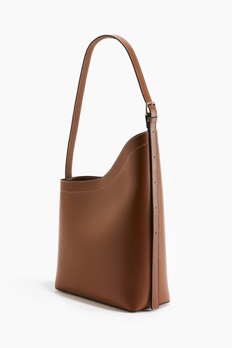 H&M Asymmetrical Shopper Brown 1295695001 Magnetic Fastening Adjustable Strap - Picture 3 of 8