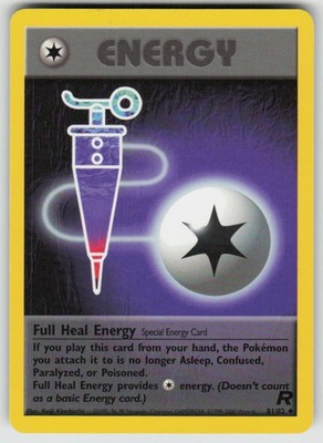 Full Heal Energy 81/82 Uncommon Team Rocket Pokemon Unlimited Moderately Played