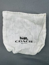 Coach White Linen Jewelry Dust Bag 7  x7  