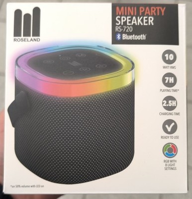 Roseland Mini Party Speaker RS-720 Bluetooth Lautsprecher RGB LED   Neu