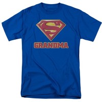 Dc Comics - Superman - Super Oma - Unisex Kurzarm T-Shirt - Blau