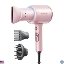 Wavytalk 1875W Ionic Hair Dryer with Diffuser & Comb - Fast Drying, Lightweight