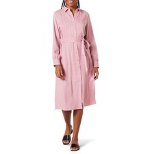 AMAZON ESSENTIALS WOMEN'S GEORGETTE MIDI LENGTH SHIRT DRESS MAUVE SIZE XL