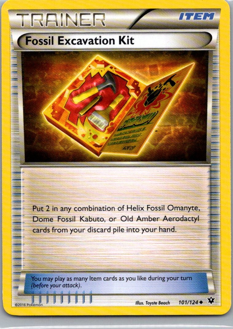 Pokemon TCG Fossil Excavation Kit 101/124 Fates Collide NM