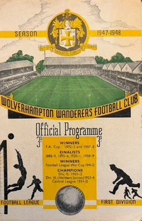 Wolverhampton Wanderers v Preston North End Div 1 1947/48
