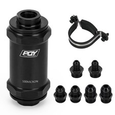 Pqy An6 An8 An10 Inline Fuel Filter E85 - 100 Micron Black Pqy An6 An8 An10 Inline Fuel Filter E85 - 100 Micron Black