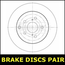Coppia dischi freno posteriori adatti a TOYOTA MIRAI PRIUS 1.8 elettrici 2ZR-FXE 4JM 8F96