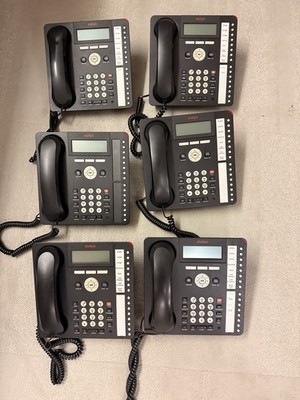 Lot of 6 Avaya 1616-I  IP Office Phones w/ Handsets & Stands