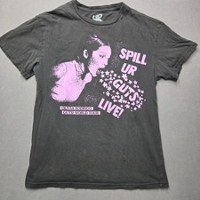 Olivia Rodrigo GUTS World Tour 2024 T-Shirt Black Purple Spill Ur Guts Live M