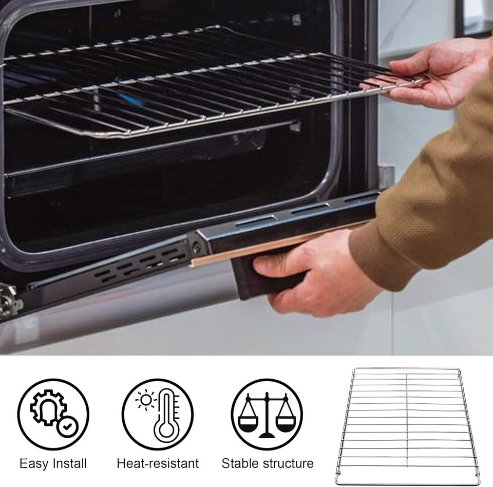 Adjustable Extendable Oven Rack, Universal Chrome Plated Wire Shelf ...