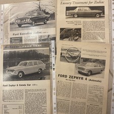 Ford mk3 Zephyr Zodiac 4x road tests Motor Autocar 1962/65