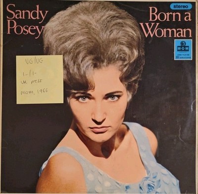 Sandy Posey Born A Woman Vinyl Record VG/VG MGMCS8035 1966