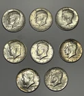Lot of 8 Silver 1964 Kennedy Half Dollars 50c Pieces 90% Colonial Coin / 4 Oz Au