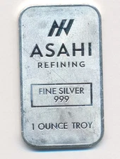 ASAHI REFINING 1 ONE TROY OUNCE .999 SILVER BAR