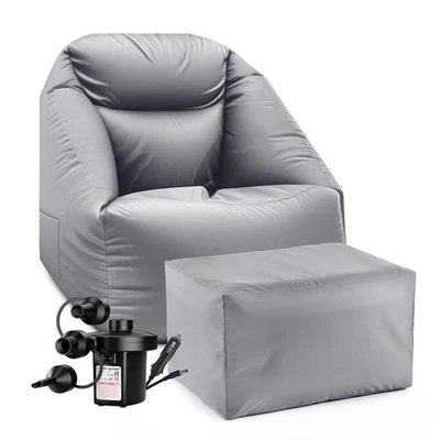 LUMALAND Sitzsack Set AIR Sessel + Pouf Hocker aufbasbar mit Pumpe elektrisch - Bild 1 von 4